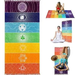 Tapis pilates et yoga Tapis de méditation des 7 Chakras | Boutique yoga | Yogshi