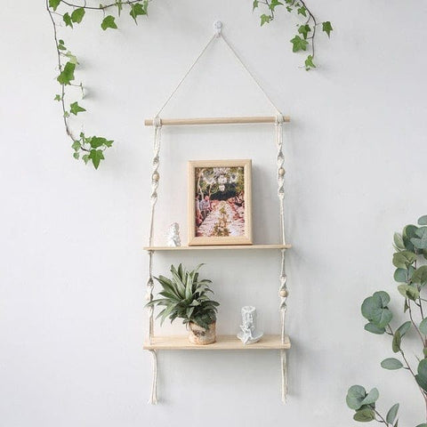 Étagères murales et corniches Étagère suspendue macramé | Boutique yoga | Yogshi