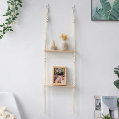 Étagères murales et corniches Étagère suspendue macramé | Boutique yoga | Yogshi
